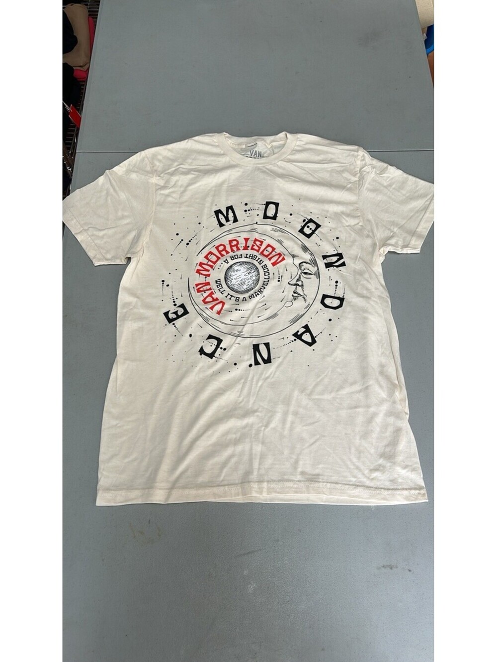 New Licensed Van Morrison Moondance Tour Album Graphic T-Shirt Size Medium Rare